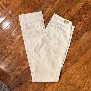 PAIGE White Straight Leg Jeans